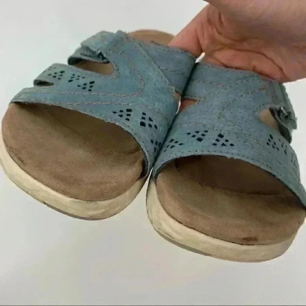 Earth origins sandals size 7 Westfield Waverley moroccan blue suede comfort - Picture 9 of 12